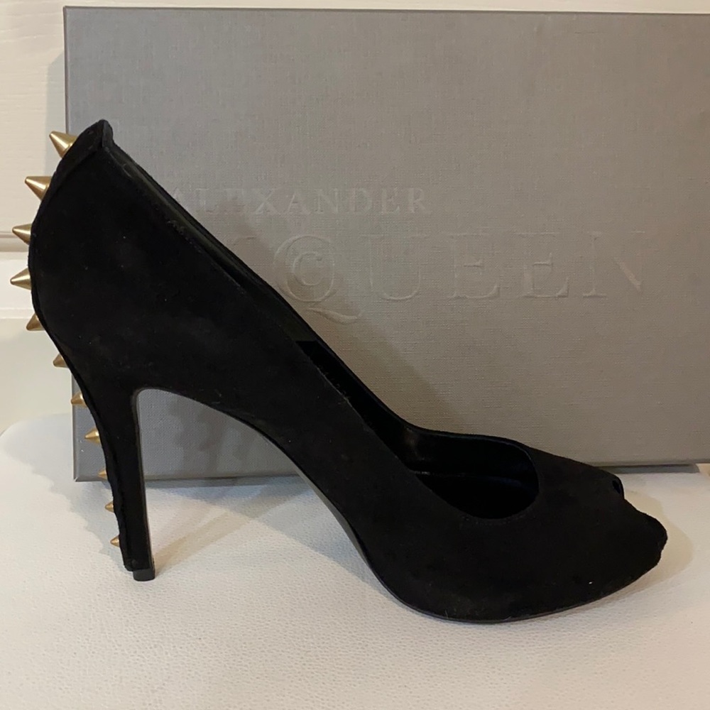 Alexander McQueen Peep-toe Studded Heels